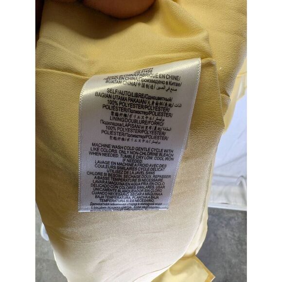 BCBGeneration Pale Lemon Cocktail Dress Size Large - Picture 4 of 7